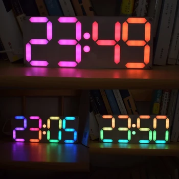 2020 Nauja, Didelė Vaivorykštės Spalvų Skaitmeninės Vamzdis DS3231 Laikrodis 