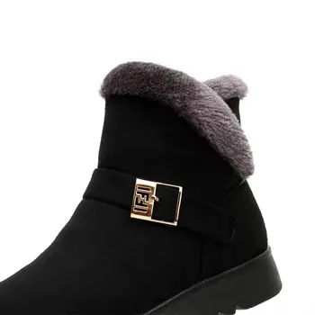 No-slip patogūs žieminiai batai moterims, batai 2021 naują užtrauktuką kietas pliušinis šiltas moterų batai laisvalaikio bateliai moteris sniego boot
