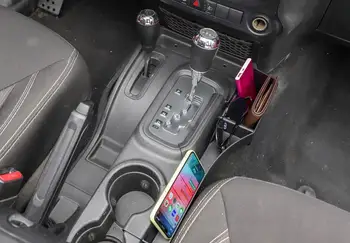Laikymo Dėžutė Jeep Wrangler JK 2011-2017 Pavarų Perjungimo Pusėje talpinimo Organizuoti Dėklas Sutvarkyti Automobilio Interjero Aksesuarų ABS Juoda