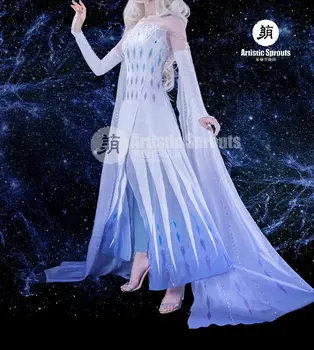 Sušaldyti Cosplay Karalienė Elsa Cosplay kostiumas suknelė moteriška dovana
