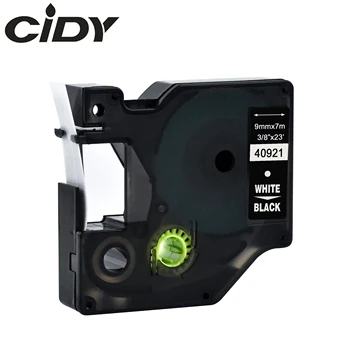 Cidy 40921 Suderinama Dymo D1 vadovas 9mm balta juoda Dymo Etikečių Spausdintuvas etiketės juostelė Dymo label manager LM 160 280