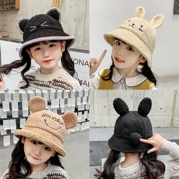 Animacinių filmų katės triušiai turėti ausų kepurės Kūdikiams, Vaikams, skrybėlę cute girl kūdikių rudens žiemos baby girl bamblys žvejys skrybėlę princesė skrybėlės bžūp