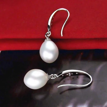 BaroqueOnly pobūdžio gėlo vandens perlų mados lašas auskarai su 925 sidabro, ašaros formos perlas moterų/merginų dovanos