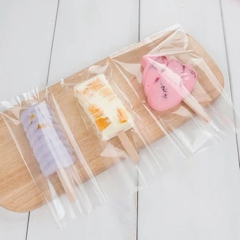 Naujas Stilius Skaidrus Dantytas Plastiko Ledų Pakuotės Maišelis Maisto Opp Popsicle Pakuotės Maišelis Kepimo Pack 3 dydžių 100vnt/daug