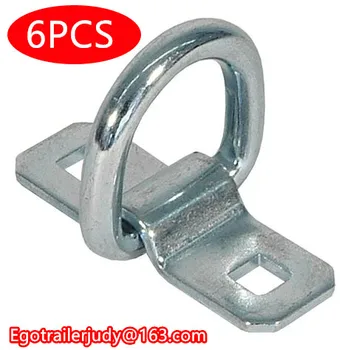 6XPCS Aukščiausios kokybės embedded kaklaraištis žemyn,denio žiedas, tvirtinimo žiedas, virvės žiedą D žiedas pensinis punkte įtvirtinti priekabos, dalys, priedai