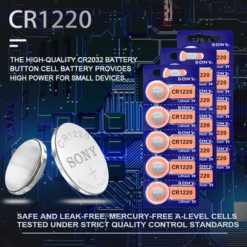 15vnt Sony CR1220 Mygtukas Baterijų DL1220 BR1220 LM1220 Ląstelių Monetos 3V Ličio Baterija CR 1220 Žiūrėti Elektroninių Žaislų Nuotolinio