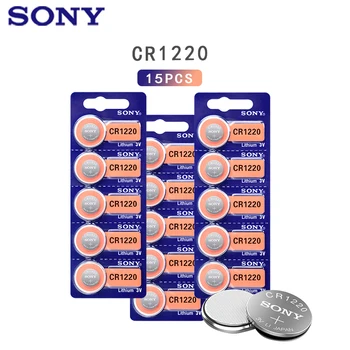 15vnt Sony CR1220 Mygtukas Baterijų DL1220 BR1220 LM1220 Ląstelių Monetos 3V Ličio Baterija CR 1220 Žiūrėti Elektroninių Žaislų Nuotolinio