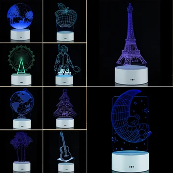 Naujas Atvykimo 3D Lempos touch 7 spalvų aš MYLIU TAVE Balionas Akrilo USB LED Naktiniai Nakties Šviesos Valentino, Kalėdų, Vestuvių papuošti