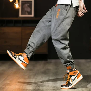 2020 Naujas Streetwear Vyrų Krovinių Kelnės Haremo Poilsiu Harajuku Sweatpant Hip-Hop Atsitiktinis Kelnės ABZ693