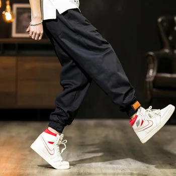 2020 Naujas Streetwear Vyrų Krovinių Kelnės Haremo Poilsiu Harajuku Sweatpant Hip-Hop Atsitiktinis Kelnės ABZ693