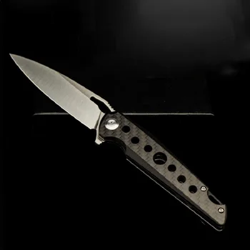 Sulankstomas peilis D2 peilis kišenėje kempingas medžioklės išgyvenimo peiliai flipper anglies pluošto rankena taktinis virtuvės lauko dovana EDC įrankis