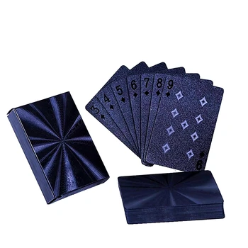 Aukštos Kokybės Vandeniui Juodosios Kortos Plastikinės Pokerio Limited Edition Kolekcija Diamond Pokerio Kortos Kūrybos Dovana Standartas