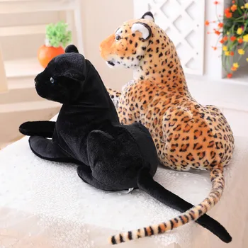 Modeliavimo Black panther Leopard Įdaryti Žaislas Pliušinis Miško Gyvūnai žaislas Tikroviška Laukinių Gyvūnų Fotografija rekvizitai Žaislai Berniukas Vaikas