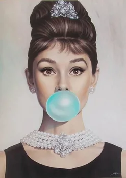 5d spuare&roud Audrey Hepburn Diamond Siuvinėjimo Rankdarbiams 