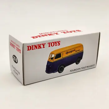 1/43 Atlas Miniatiūros Dinky Toys 25B P~geot Fourgon Tole D. 3.Geltona Diecast Auto Automobilis Dovanų Kolekcija
