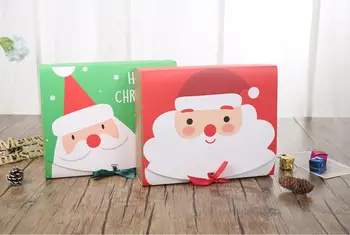 100vnt Unikali Kalėdų Išvakarėse Didelis Dovanų Dėžutėje Santa & Pasakų Dizaino Papercard Kraft Dabartinė Šalies Naudai, Veikla Lauke Raudonos, Žalios SN2194