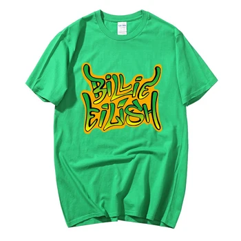 BILLIEEILISH2020 marškinėliai Naujas Vasaros Mados Atsitiktinis Medvilnės Apvalios Kaklo trumparankoviai marškinėliai Harajuku Hip-Hop ' o T-shirt Grobis marškinėliai