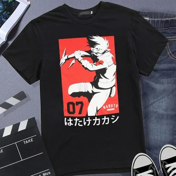 Anime Viršūnes Naruto Kakashi SENSEI Marškinėliai Vyrams, Moterims 2020 Metų Vasaros trumpomis Rankovėmis T-shirty Damskie Juokinga T Shirts Estetinės Tee Viršūnės