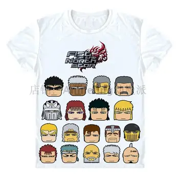 Moe Anime Pirmoji Šiaurės Star T-Shirts Multi-stiliaus trumpomis Rankovėmis Marškinėliai Hokuto Shinken Hokuto no Ken Raoh Toki Cosplay Marškinėliai