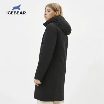 Icebear 2020 m. žiemos nauji moteriški drabužiai dvipusis žiemos kamšalu striukė madinga žiemos moterų parko GWD20177I