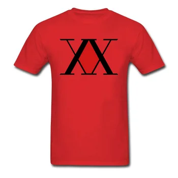 Hunter x Hunter T-shirt Vyrai Logo T Shirt Anime Drabužių Pilka Viršūnes Kietas Mens Medvilnės Marškinėlius Sporto Tees Trumpas Rankovės