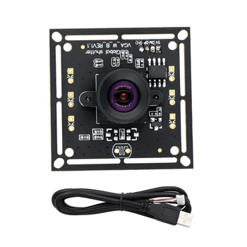 Didelės Spartos 200fps Pasaulio Užrakto Nespalvoto vaizdo Kamera uv-C Plug Žaisti be mašinistų valdoma USB Kameros Modulis