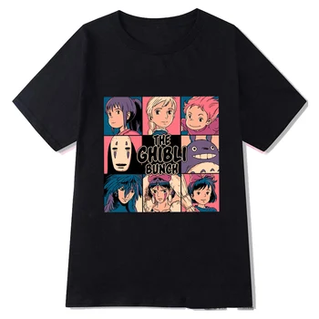 Dvasia Toli totoro marškinėliai femme drabužius marškinėlius Anime t-shirt moterų animacinių filmų kawaii Japonijos Studio Ghibli Miyazaki moterų Hayao