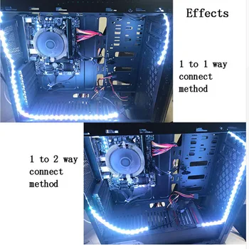 Kompiuterių Magnetinių RGB LED Šviesos Juostelės kit LED Kompiuterio Žibintai RF Nuotolinio KOMPIUTERIO Atveju PC ASUS 