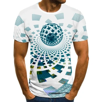 2020 naujas 3D atspausdintas mados vyriški trumparankoviai vasara O-kaklo 3D atspausdintas atsitiktinis viršų T-shirt