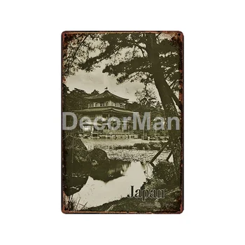 [ DecorMan ] Japonija Cituoja Kelionių Metalo Paveikslų Bar PUB Senovinių Plakatų lipdukas Dekoras LT-1897