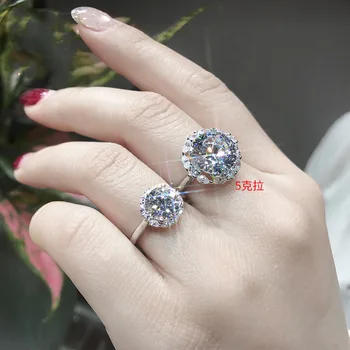2021 naujas prabangus halo 925 sterlingas sidabro vestuvinis žiedas keičiamo dydžio moterims lady jubiliejų dovana, juvelyriniai dirbiniai didmeninė R5916
