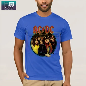 AC & DC Highway Į Pragarą vyrų Reguliariai Tinka t-shirt Vasaros Stiliaus vyriški trumpomis Rankovėmis Kūrybos t-shirt Tees Medvilnės Marškinėliai Metu
