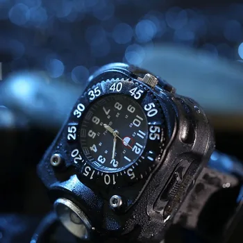3-in-1 Lauko Sporto Įkrovimo Ryškus LED Žibintuvėlis Kompasas Riešo Žiūrėti vyriški Prabangūs Rankiniai Laikrodžiai reloj mujer