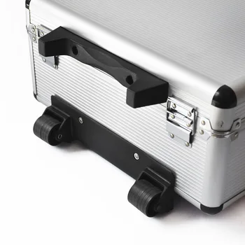 Vežimėlio aliuminio box įrankis, reketas, raktu rinkinys atidaryti įrankių dėžė