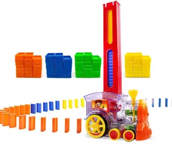 Domino Traukinio Domino Blokai Nustatyti Pastato Krūvas Žaislų Blokai Domino Rinkinys, skirtas 3-7 Metų amžiaus Berniukai, Mergaites, Vaikai, Dovanos