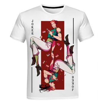 Karšto Anime Hunter x Hunter Hisoka 3D Print T Shirt Vyrai Moterys Vasaros Mados Atsitiktinis marškinėliai Harajuku Streetwear Plius Dydžio Marškinėlius