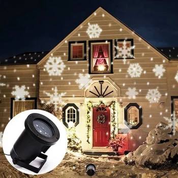 Kalėdų Lazerio Snaigės Projektorius Lauko Mini LED Kraštovaizdžio Lempos Vandeniui Diskoteka Žiburiai Dekoracijos namams