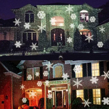 Kalėdų Lazerio Snaigės Projektorius Lauko Mini LED Kraštovaizdžio Lempos Vandeniui Diskoteka Žiburiai Dekoracijos namams