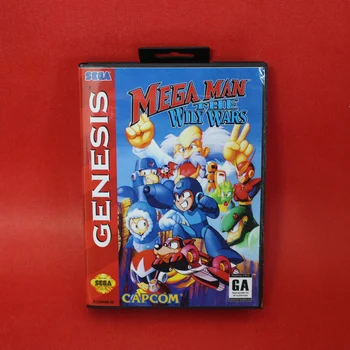 Mega Vyras Wily Karai 16 bitų MD Žaidimo Kortelės Sega Mega Drive Genesis Su Mažmeninės Langelyje