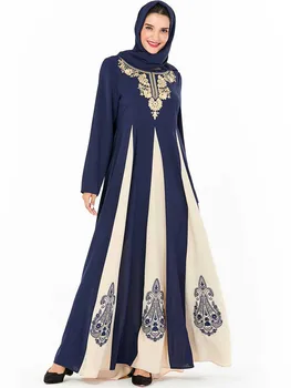 Maroko Hijab Suknelės Moterims Musulmonų Abaja Kaftan Kimono Ilgas Chalatas, Jubah Elbise Islamas Dubajus Turkijos Islamo Drabužių Arabų Suknelė