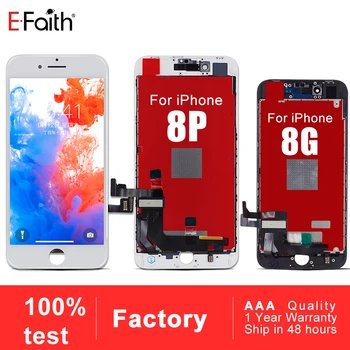 Efaith AAA Klasės 20 VNT iPhone 8 8 Plius 8P LCD Ekranas Ekrano Pakeitimas Objektyvas Pantalla Su Jutiklinio Ekrano skaitmeninis keitiklis