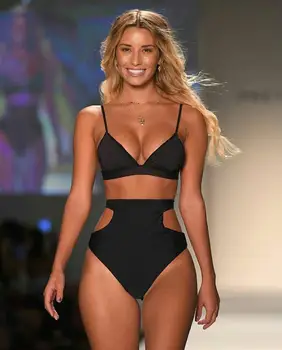 2020 Motinos Naujas Vasaros Paplūdimio Bikini Kietas Bikini Komplektas Aukšto Juosmens maudymosi kostiumėlį, moteriški Kostiumėliai, Maudymosi kostiumą, moterims biquini
