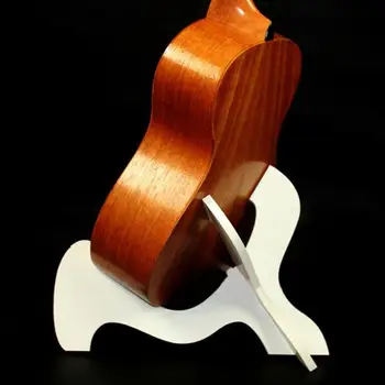 1 Vnt. Baltos spalvos Gitara Stovas PVC Ukulėle Lankstymo Vertikaliai Smuikas Stendas Stendas Priedai Gitara 