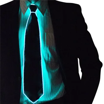 Naujas Nuostabus EL Viela Kaklaraištis Mirksi Cosplay LED Kaklaraištis, Kostiumas Anonimas Necktie Žėrintis DJ BARAS Šokių Karnavalas Šalies Kaukės Kietas Rekvizitai