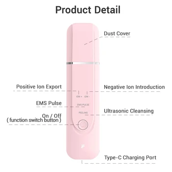 Xiaomi InFace Elektros Veido Valiklį, Ultragarsinis Odos Skruberis Jonų Spuogai Blackhead Valiklis Šveitimas Ant Veido Massager