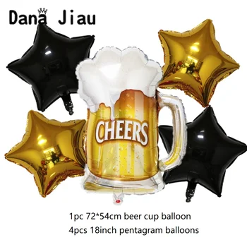Dana jiau 5vnt didelis alaus taurės Balionas 20 metų ir Laimingas Gimtadienio, vestuvių Dekoravimas balionais atostogų vaikams temą oro kamuolys