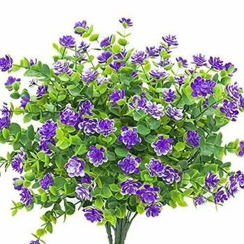 4 Ryšulius, Dirbtinės Gėlės Netikrą Lauko Augalai Dirbtiniais Plastiko Sode Vestuvių, Gimtadienio Džiaugtis Papuošalai