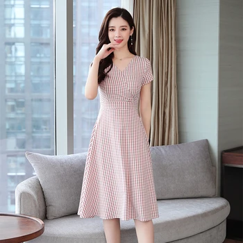 Plius Dydis Vasaros Derliaus Rožinės Spalvos Pledas Seksualus Midi Marškinėliai Suknelė 2021 Korėjos Moterys Elegantiškas Bodycon Boho Paplūdimio Sundress Šalies Vestidos