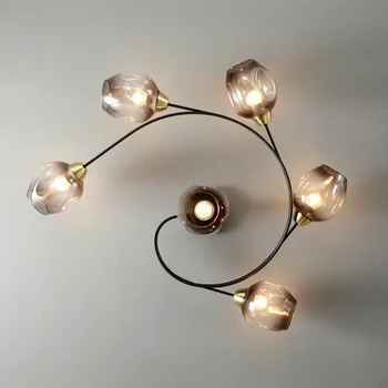 LED derliaus lubų lempos stiklo lubų lempa Gyvenimo Valgomasis, Virtuvė, Miegamasis Dekoro Šviestuvų lempos spiralė