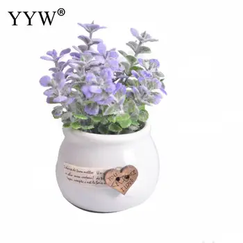 Keramikos Maža Vaza Puodą Dirbtinių Gėlių, Augalų, Dekoratyvinių Gėlių, Namų Puošybai Netikrą Gėlių Mažas Mini Vazoninių Bonsai Levanda